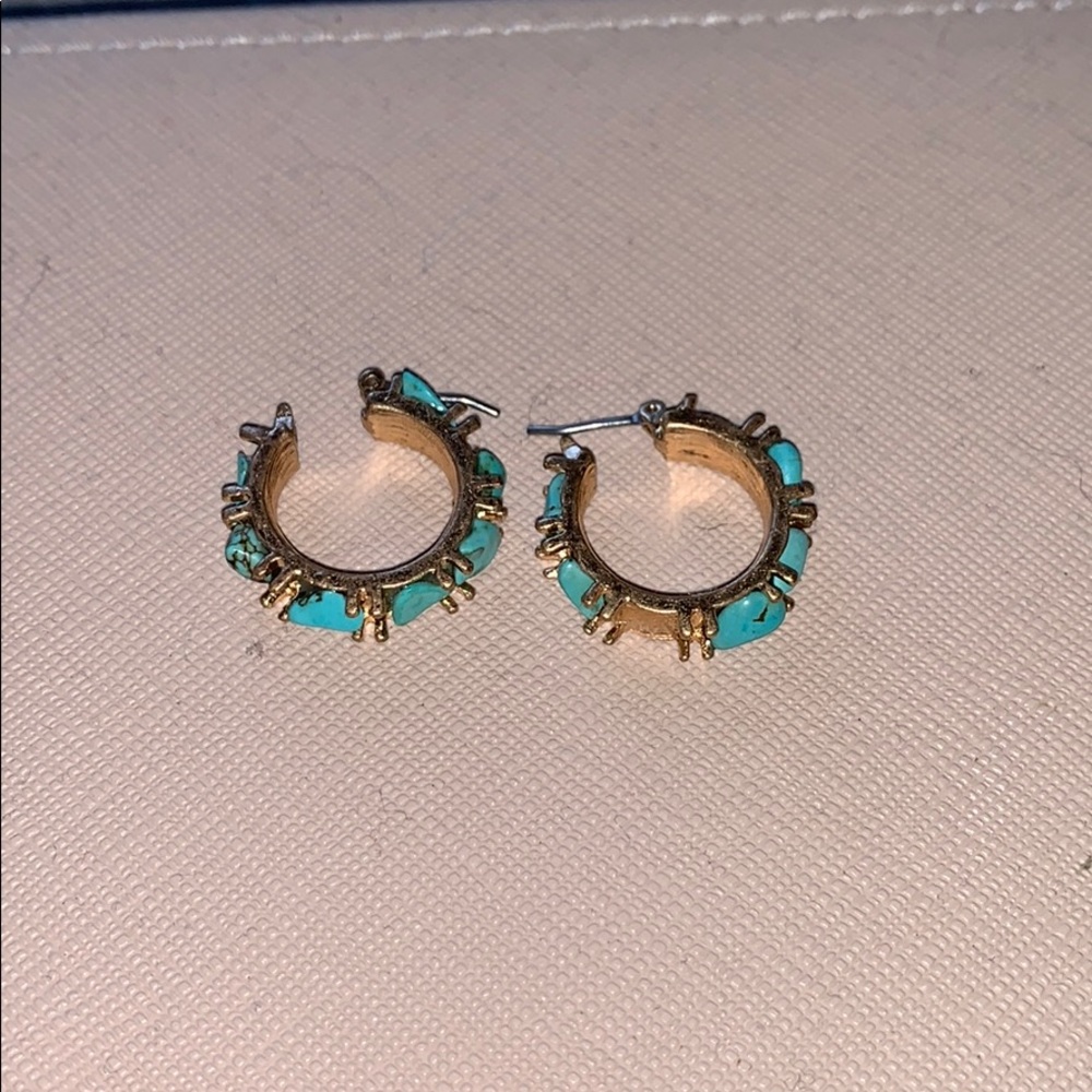 Free people turquoise hoops